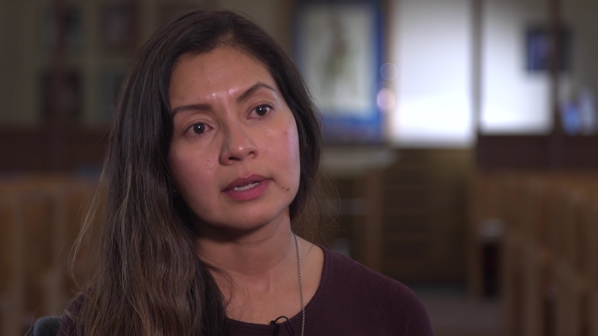 In a scene from the documentary “Doctrine of Discovery: Stolen Lands, Strong Hearts”, Marlena Anderson, of Nlaka’pamux First Nation, said she is the first generation of her family that didn’t attend residential school. “I carry my parents’ hurt.”